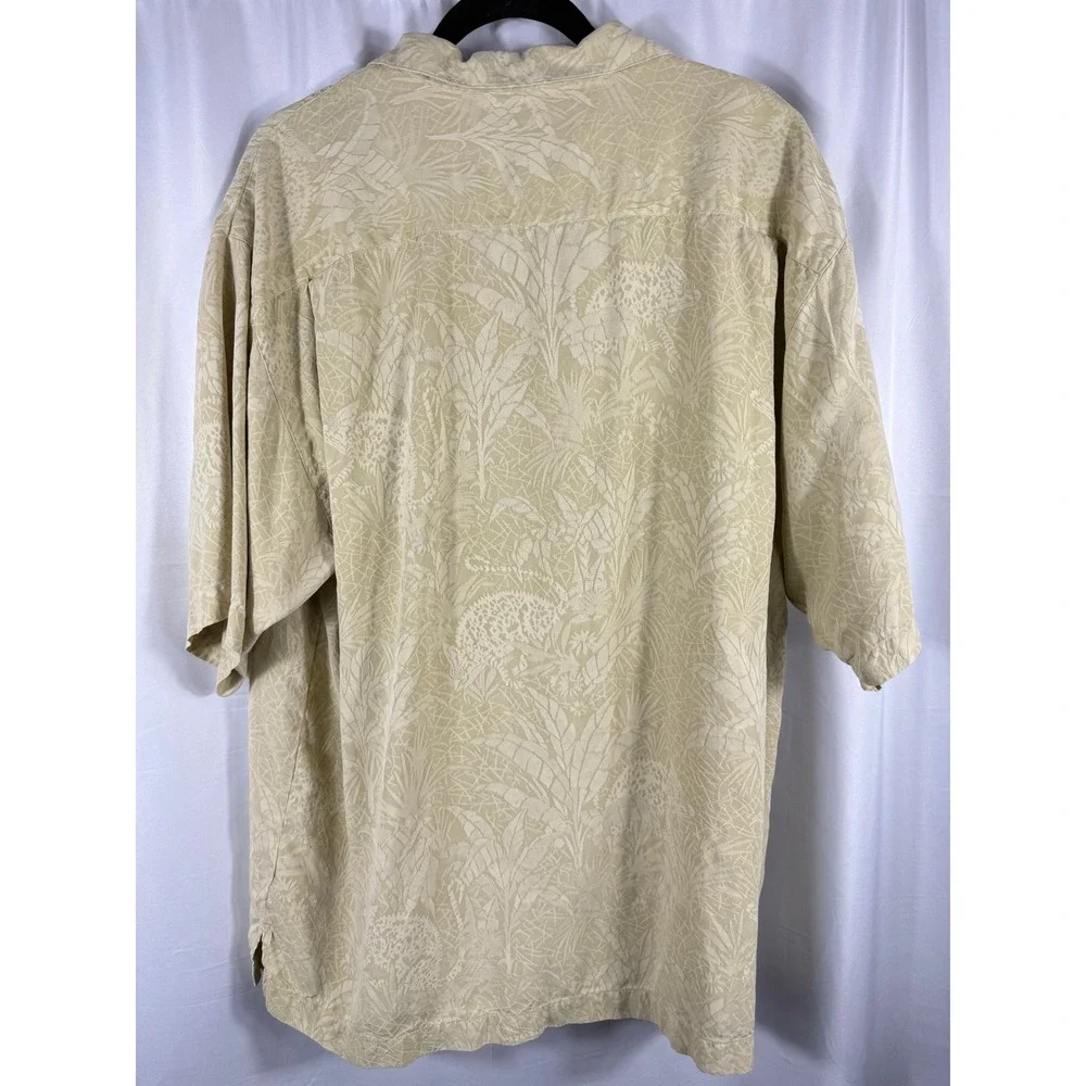 Tommy Bahama Vintage Silk 100% Shirt Mens XL Button‎ Up Tropical